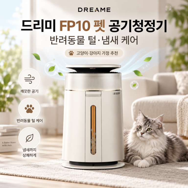 고양이 강아지 털 공기청정기 추천, 드리미 FP10 펫 공기청정기 털포집·냄새관리